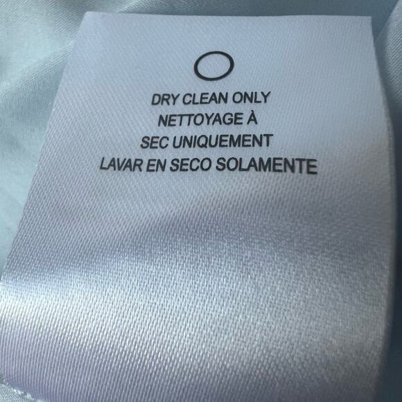 Sachin & Babi Keely One-Shoulder Satin Gown Size 4 Ice Blue - Picture 7 of 10